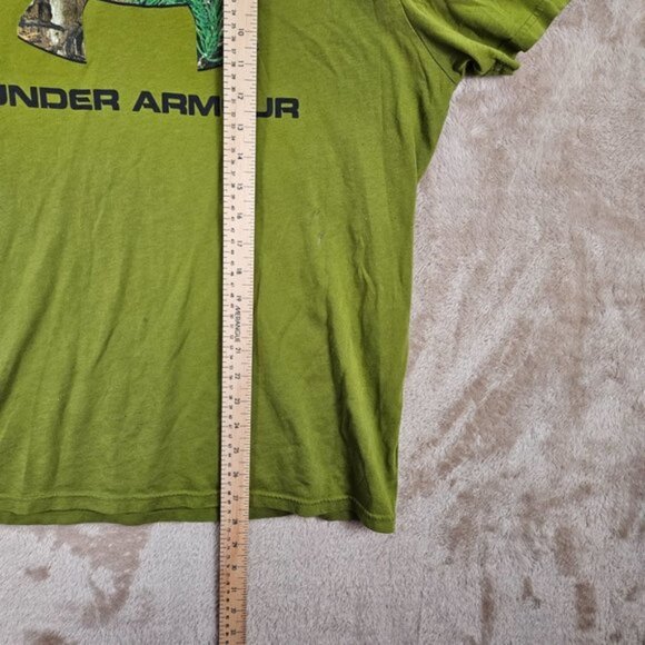 Under Armour Mens T-Shirt Size L Green Camo Graphic Charged Hunting Short Sleeve - Picture 5 of 10